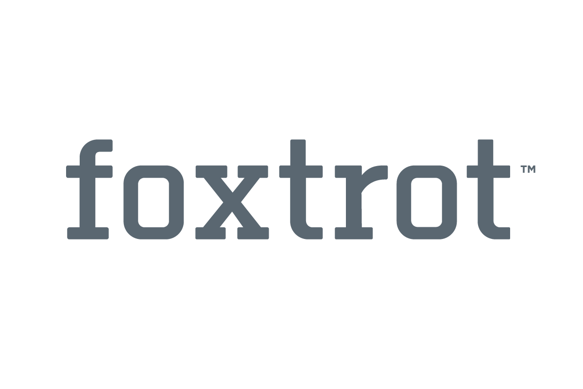 The Foxtrot Marketing Group brand design typography over a transparent background.